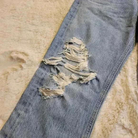 Agolde 90s Fit Button Fly Mid Rise Distressed Loose Fit Jeans Women 24 A069c-811 - Picture 5 of 12